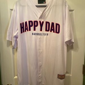 Nelk Boys Full Send Happy Dad Hardseltzer Men's White Baseball Jersey